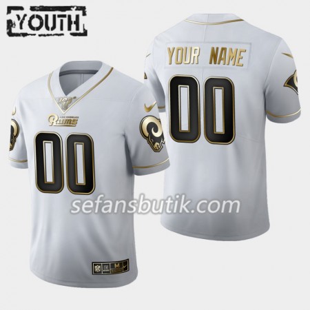 Los Angeles Rams Tröjor Custom Nike Vit Golden Edition 100th - Barn Los Angeles Rams Tröjor Custom Nike Vit Golden Edition 100th - Barn